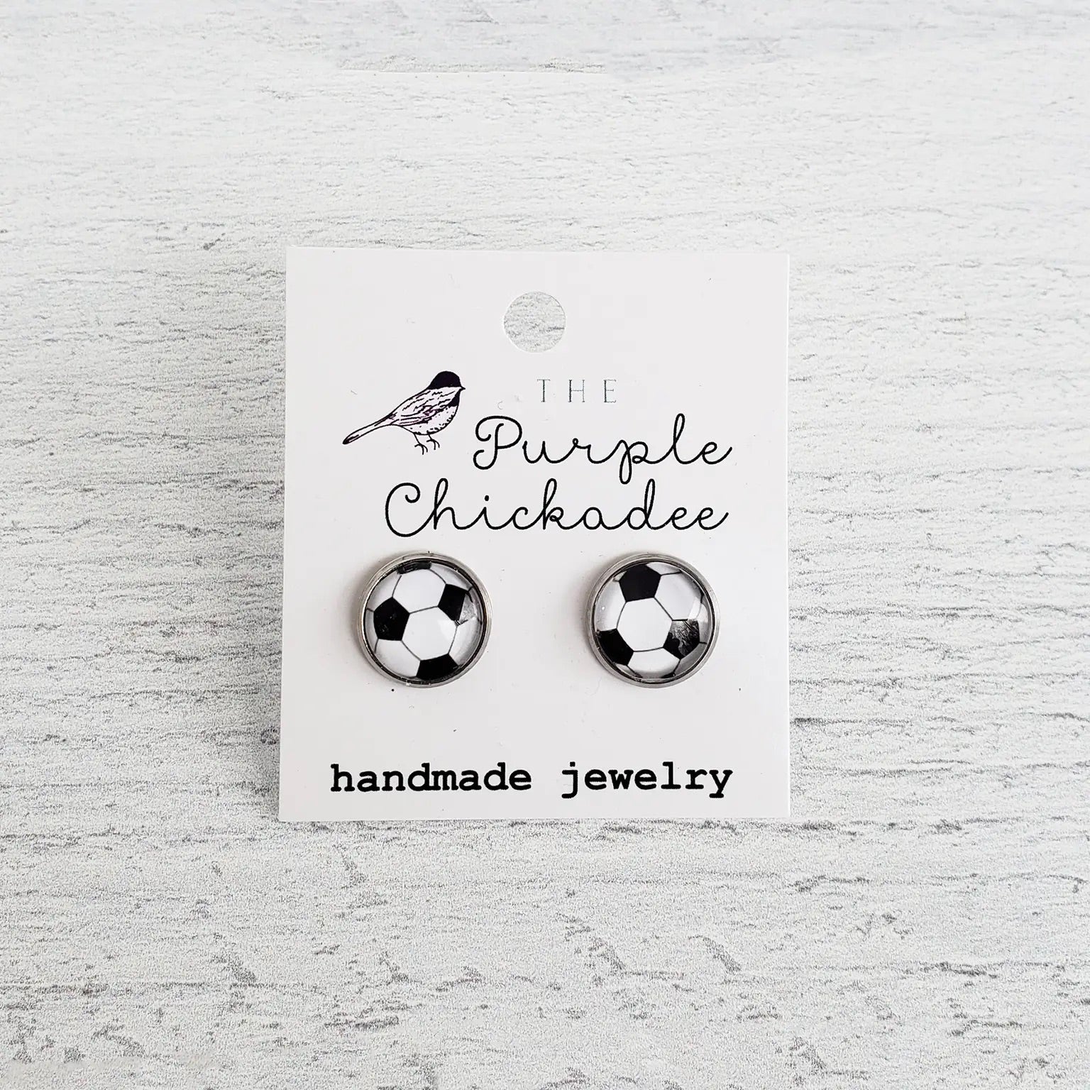 Soccer Stud Earrings