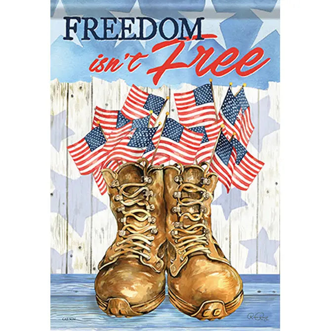 Freedom Boots Garden Flag