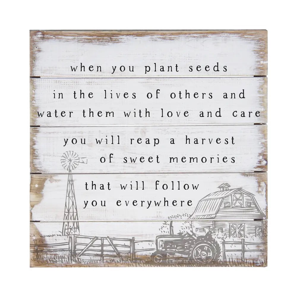 Plant Seeds Pallet Sign