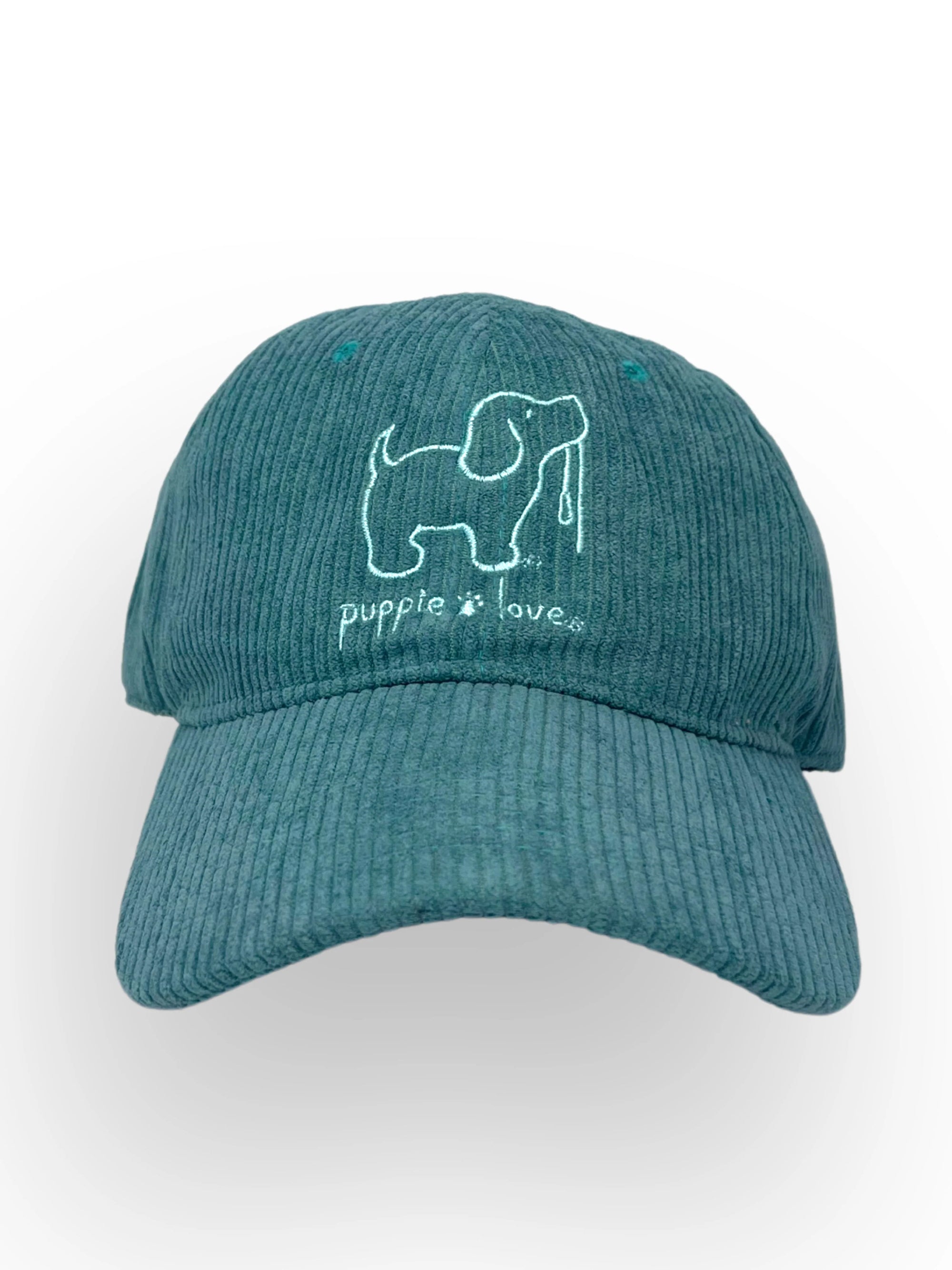 Puppie Love Corduroy Hat - Jade