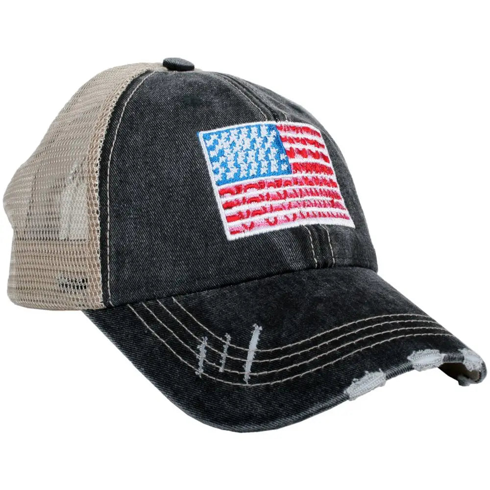 American Flag Trucker Hat