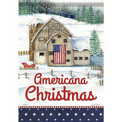 Americana Christmas Garden Flag