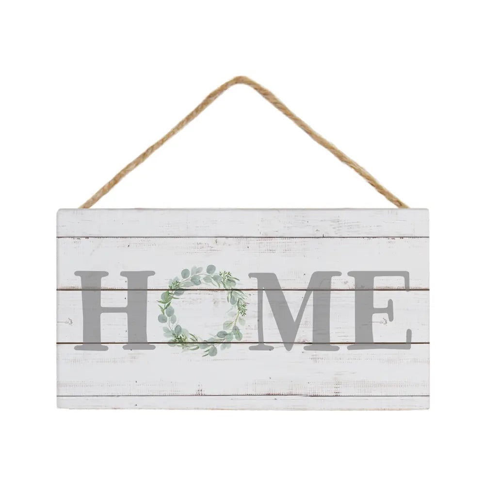 Home Wreath Hanging Sign