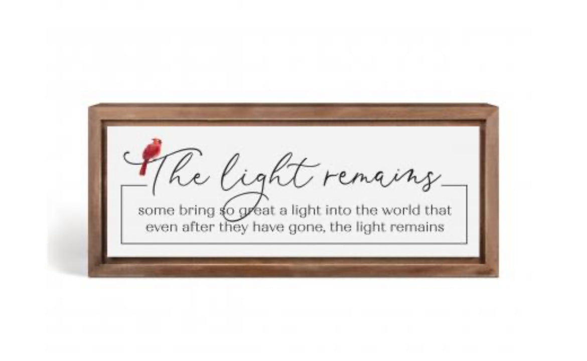 The Light Remains Cardinal Framed Art