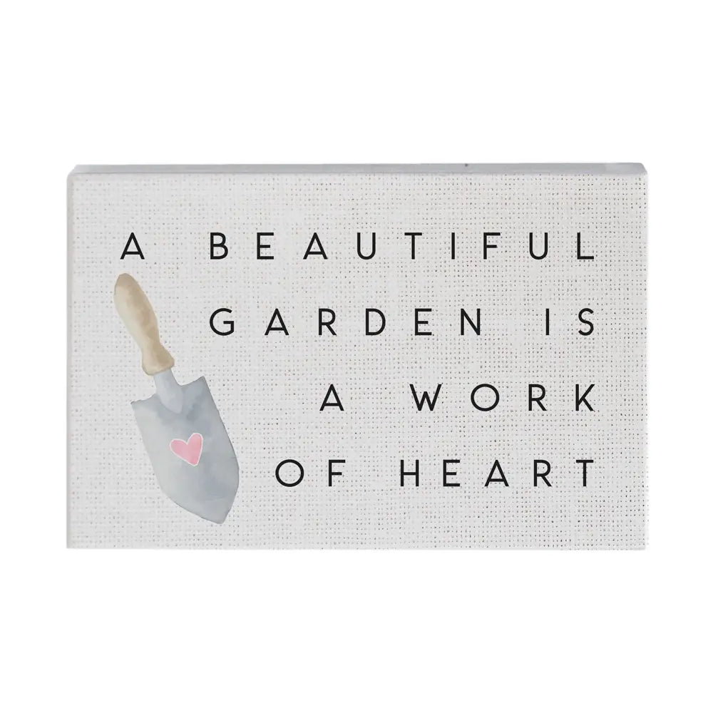 Beautiful Garden Block Sign