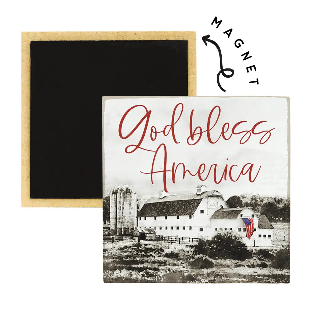 Got Bless America Square Magnet