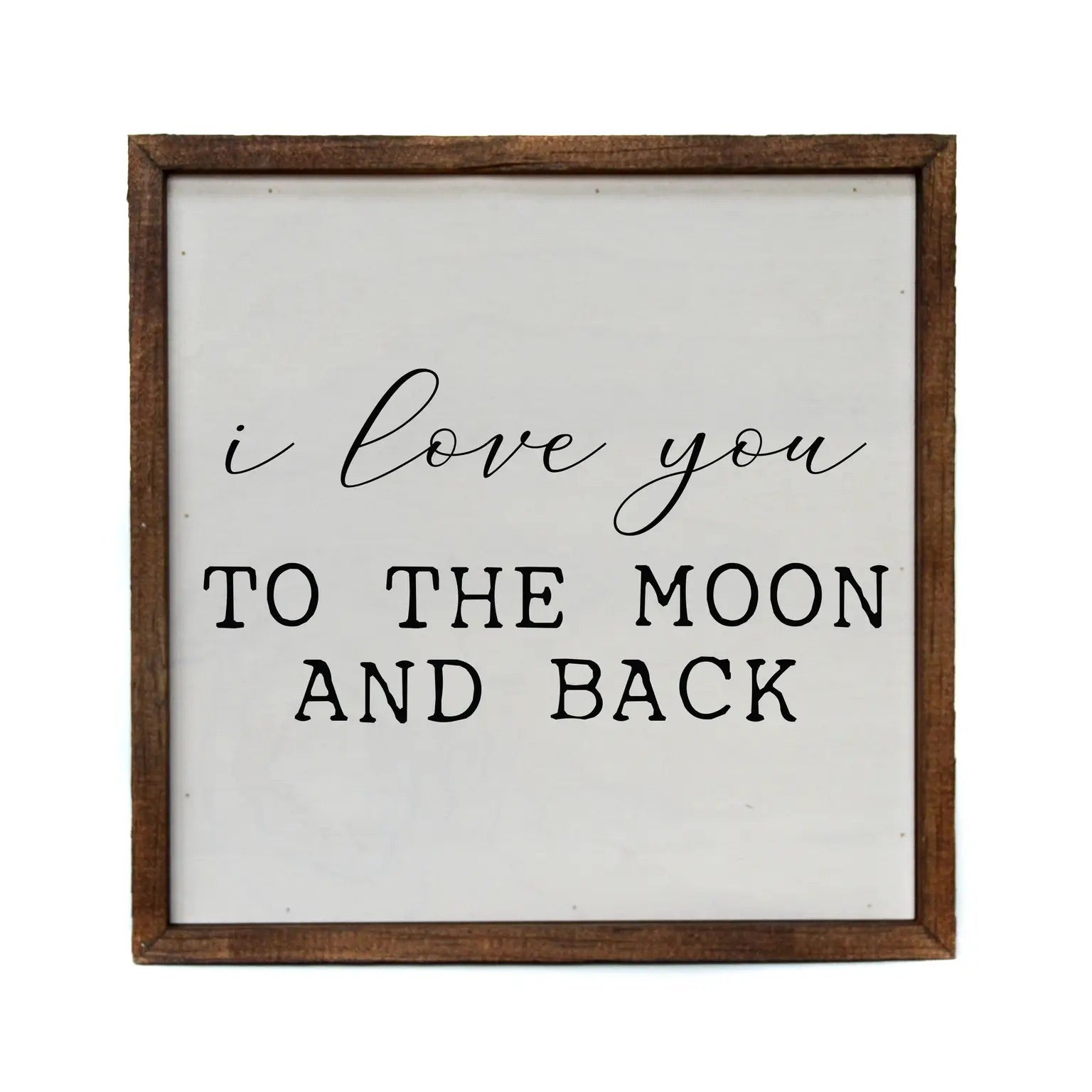 Moon and Back Framed Sign