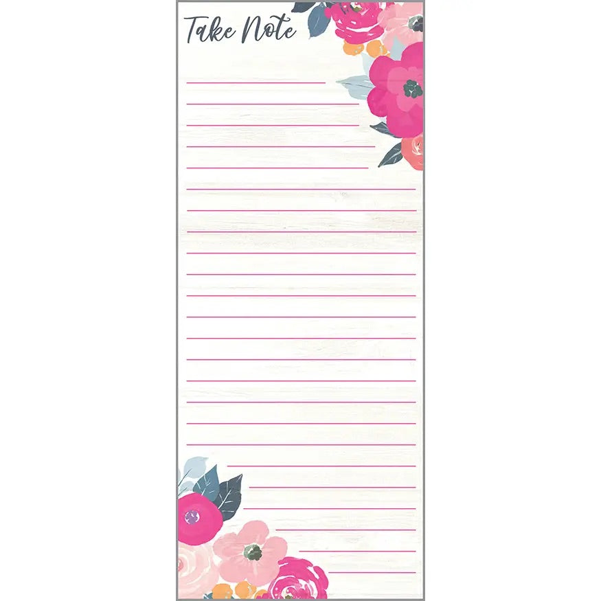 Magenta Roses List Pad