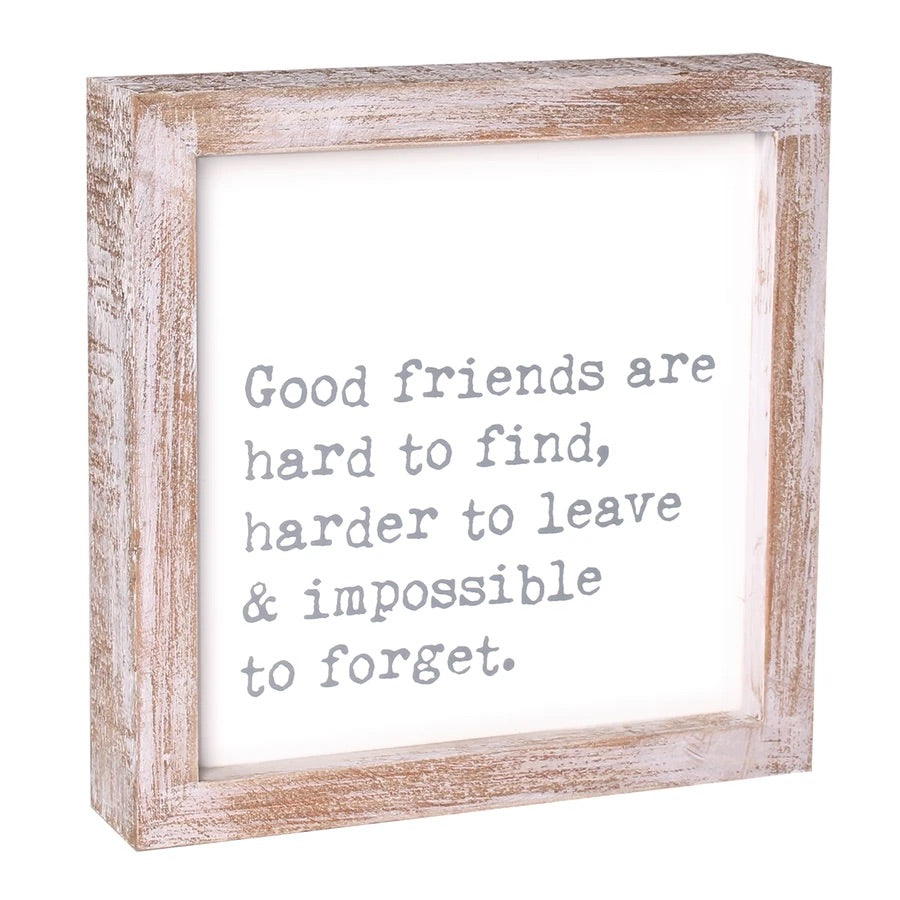 Good Friends Framed Sign