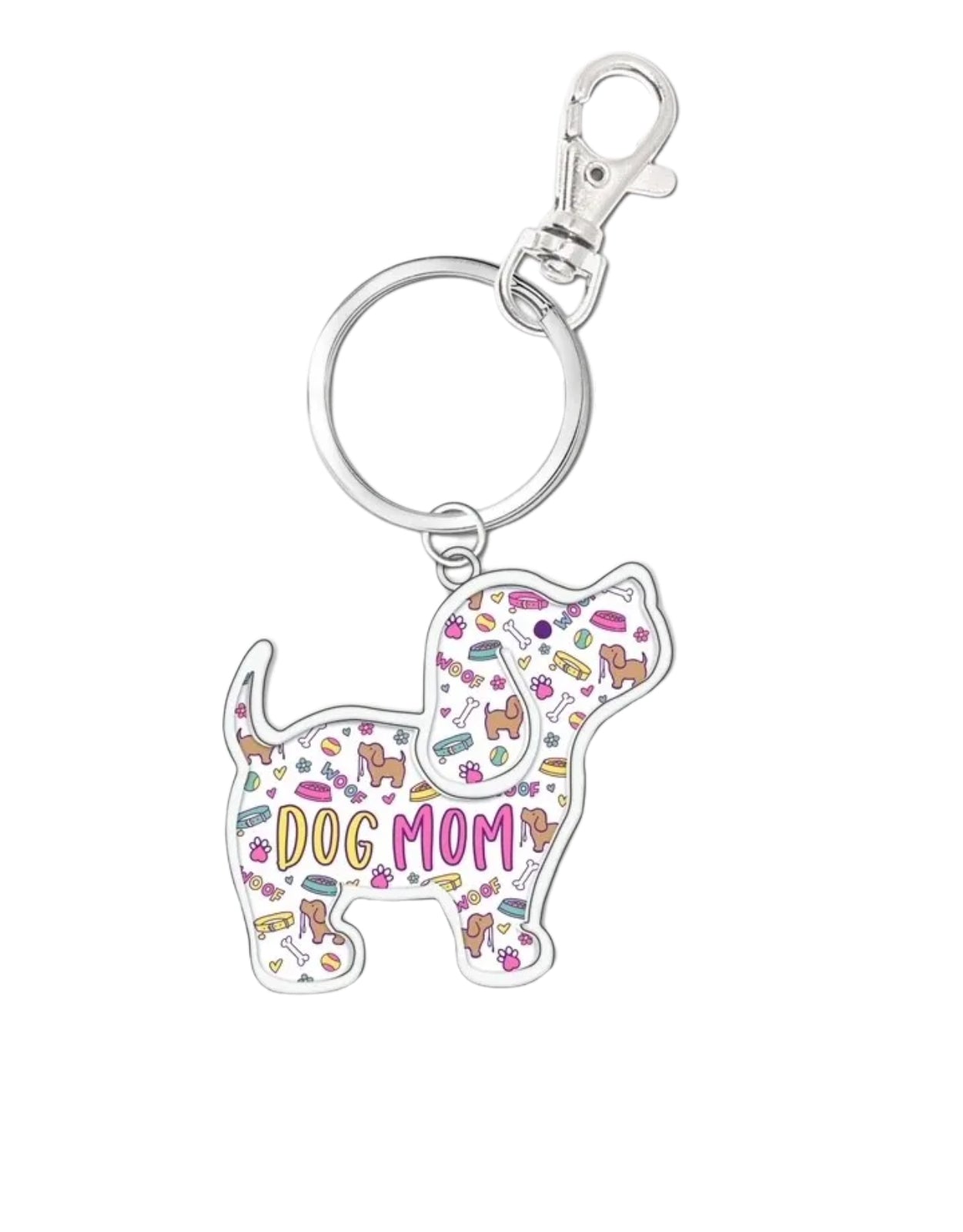 Puppie Love Dog Mom Pup Key Ring