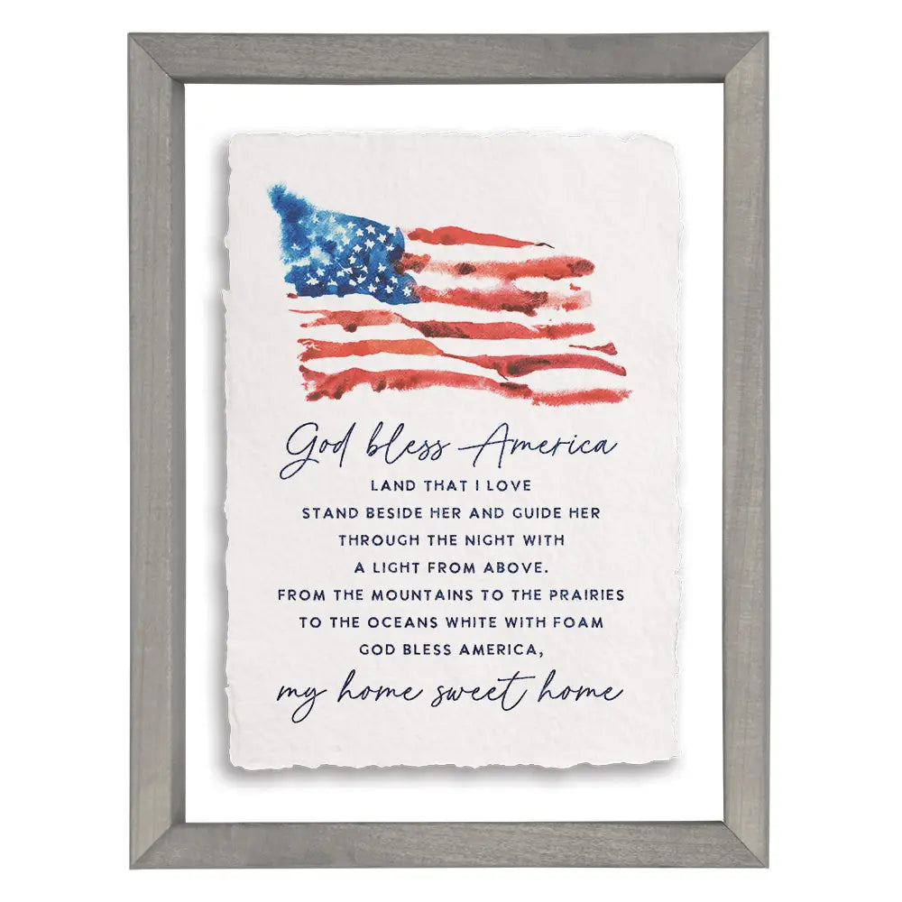 God Bless America Framed Art