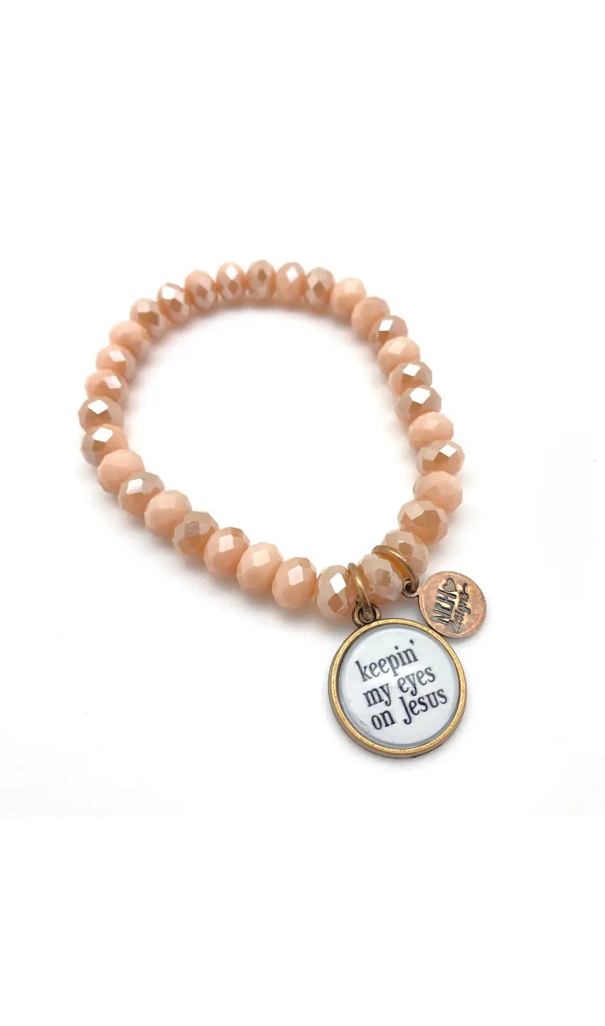 Eyes on Jesus Sentiment Bracelet