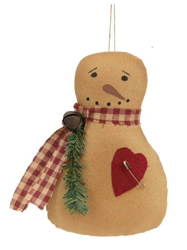 Snowman Heart Ornament