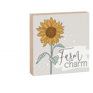 Farm Charm Block Sign