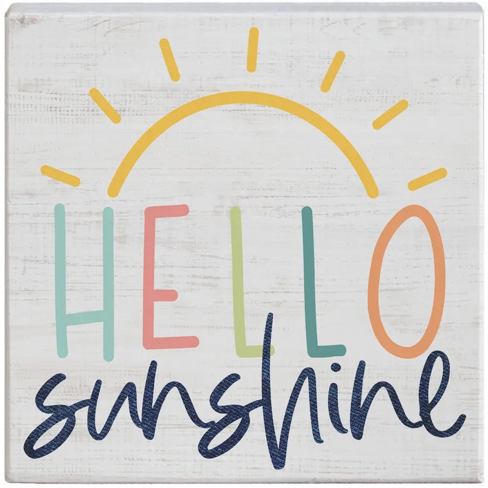 Hello Sunshine Wood Sign