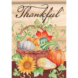 Thankful Flourish Garden Flag