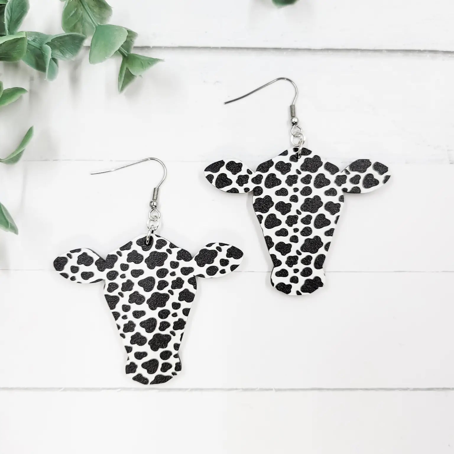 Cow Head Dangle Earrings