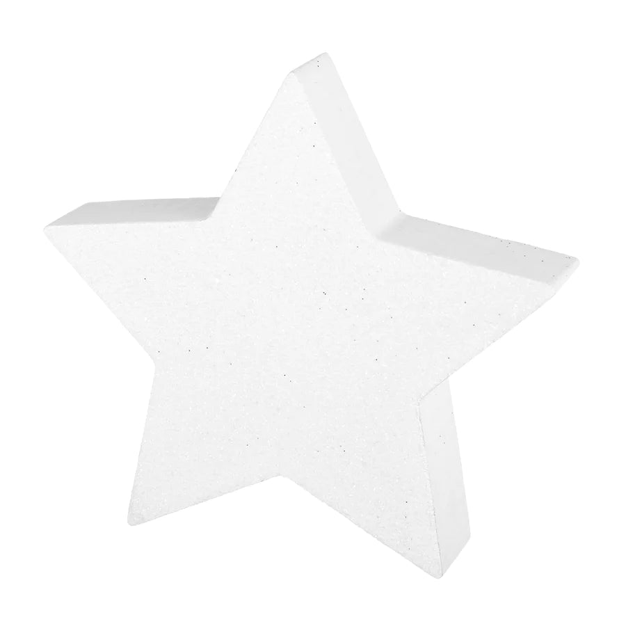 White Glitter Star